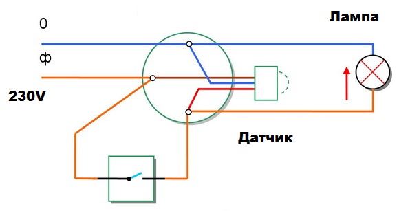 Ел схема на стълбищно осветление